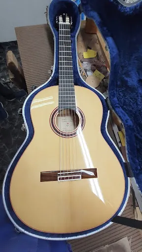 Sáenz de la Rosa guitarra en funda